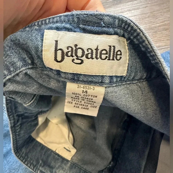 BAGATELLE VINTAGE Women’s Medium Wash Baggy Cargo Light Weight Jeans Size 14 - Picture 5 of 10